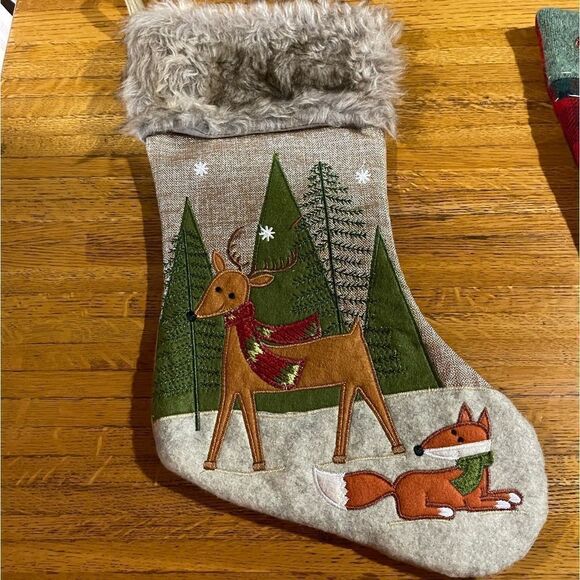 Christmas Stocking Snowman and Deer set of 2 - Picture 3 of 8
